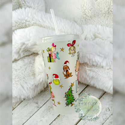 Holiday Green Man Plastic Tumbler