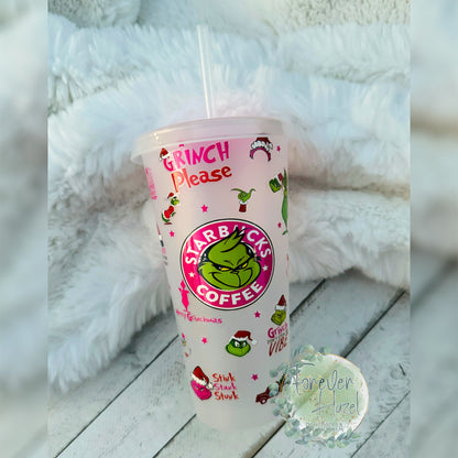 Pink SB Green Man Plastic Tumbler
