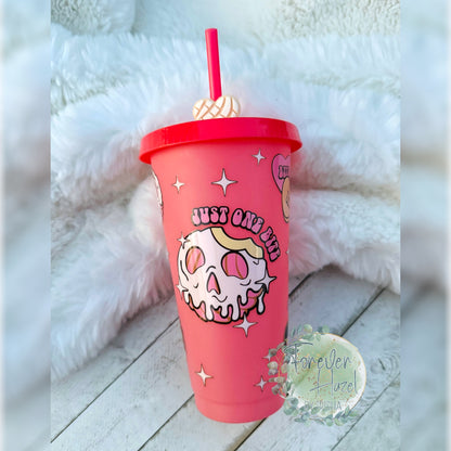 Just One Bite Color Changing Plastic Tumbler