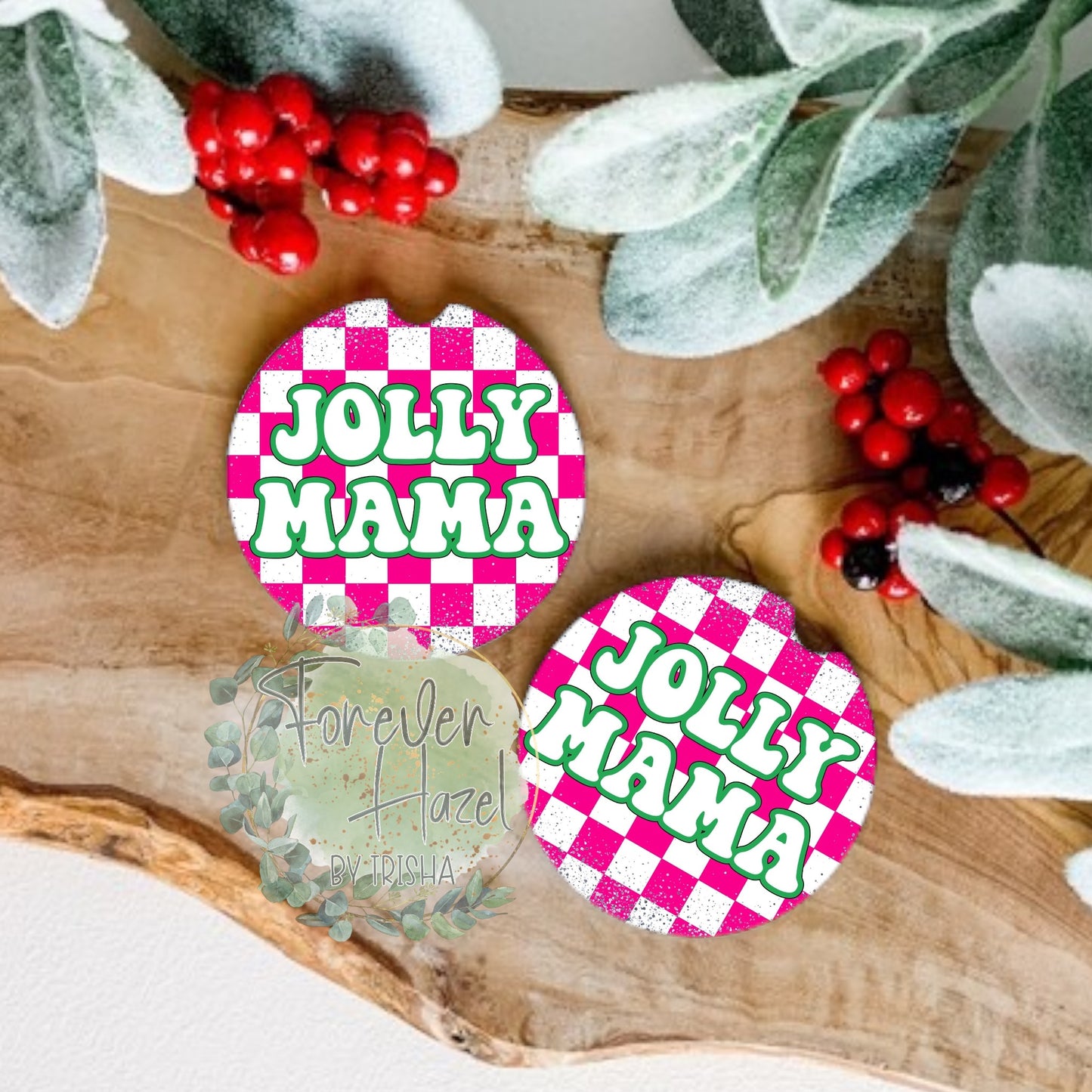 Jolly Mama Car Coaster Set