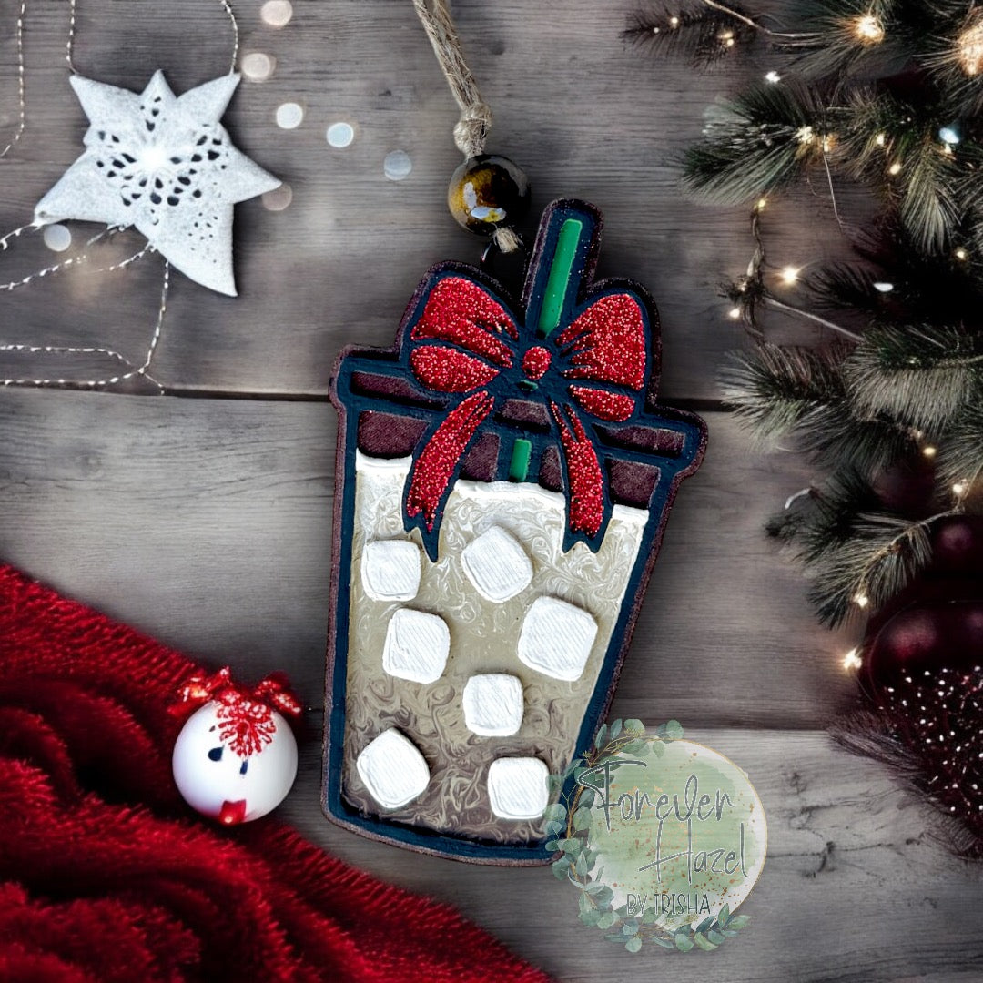 Christmas Iced Coffee Cup Freshie