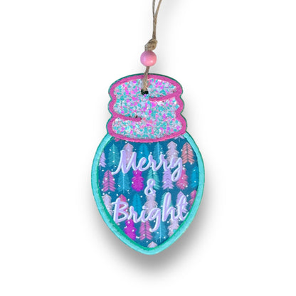 Pink Christmas Themed Freshie