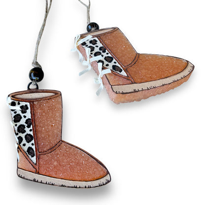 Cheetah Boot With Ribbons Freshie