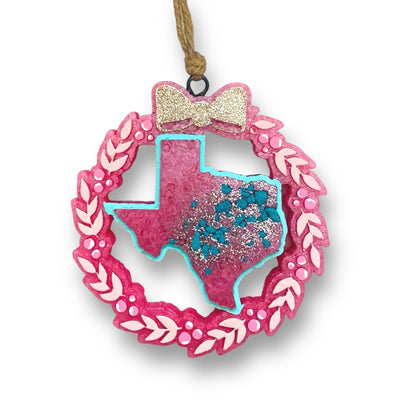 Pink Texas Wreath Freshie