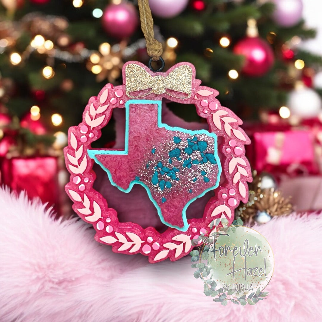 Pink Texas Wreath Freshie