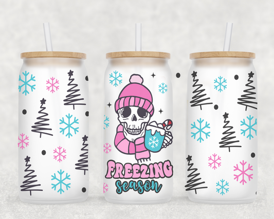 Freezing Season 16oz Frosted Glass Can
