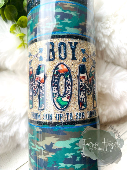 Boy Mom - From Son Up To Son Down 20oz Stainless Steel Tumbler