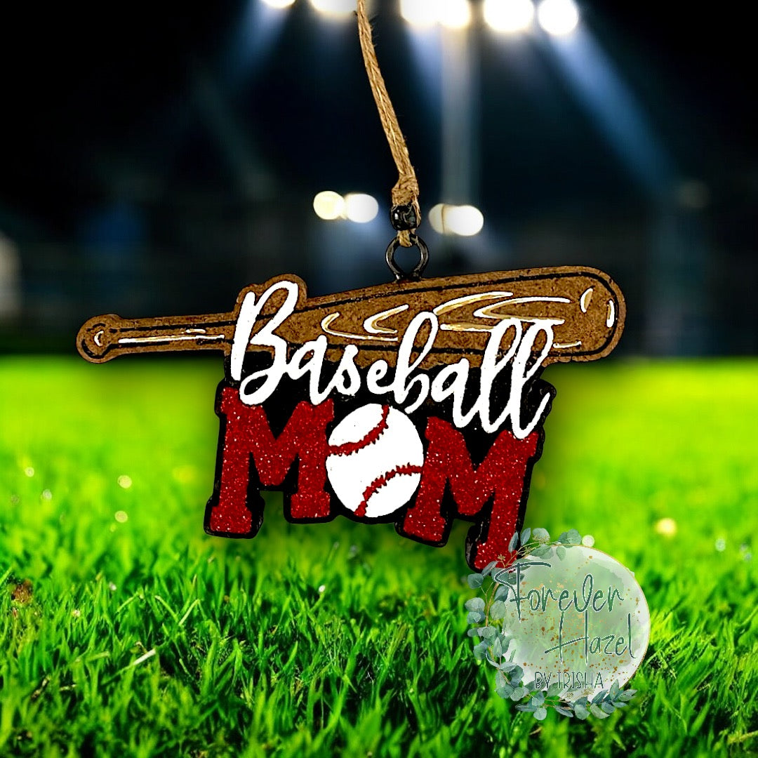 Baseball Mom Bat & Ball Freshie