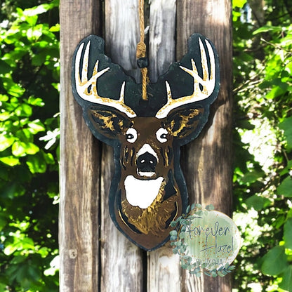Hand-Painted Deer Freshie | Buck Head freshie