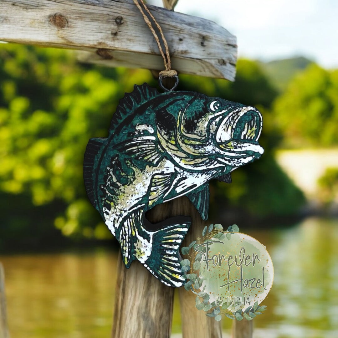 Hand-Painted Bass Fish Freshie