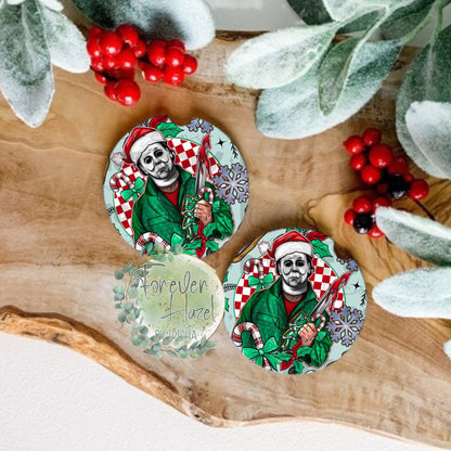 Slay Bells Rings, Horror Christmas Coaster Set