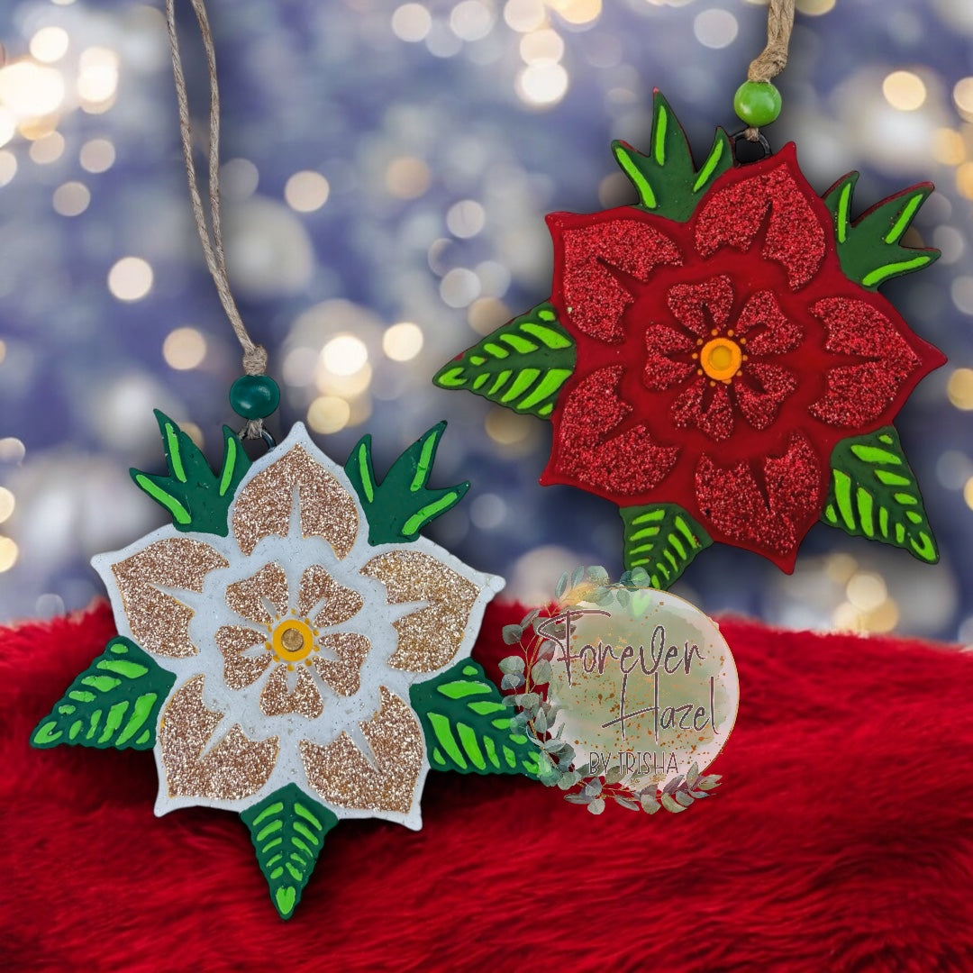 Poinsettia Flower Freshie