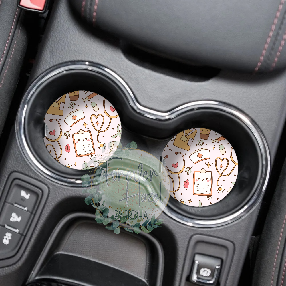 Nurse Car Coaster Set