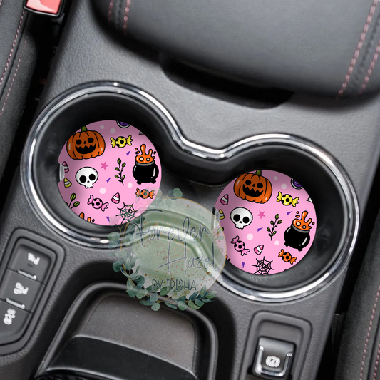 Spooky Things Car Coaster Set