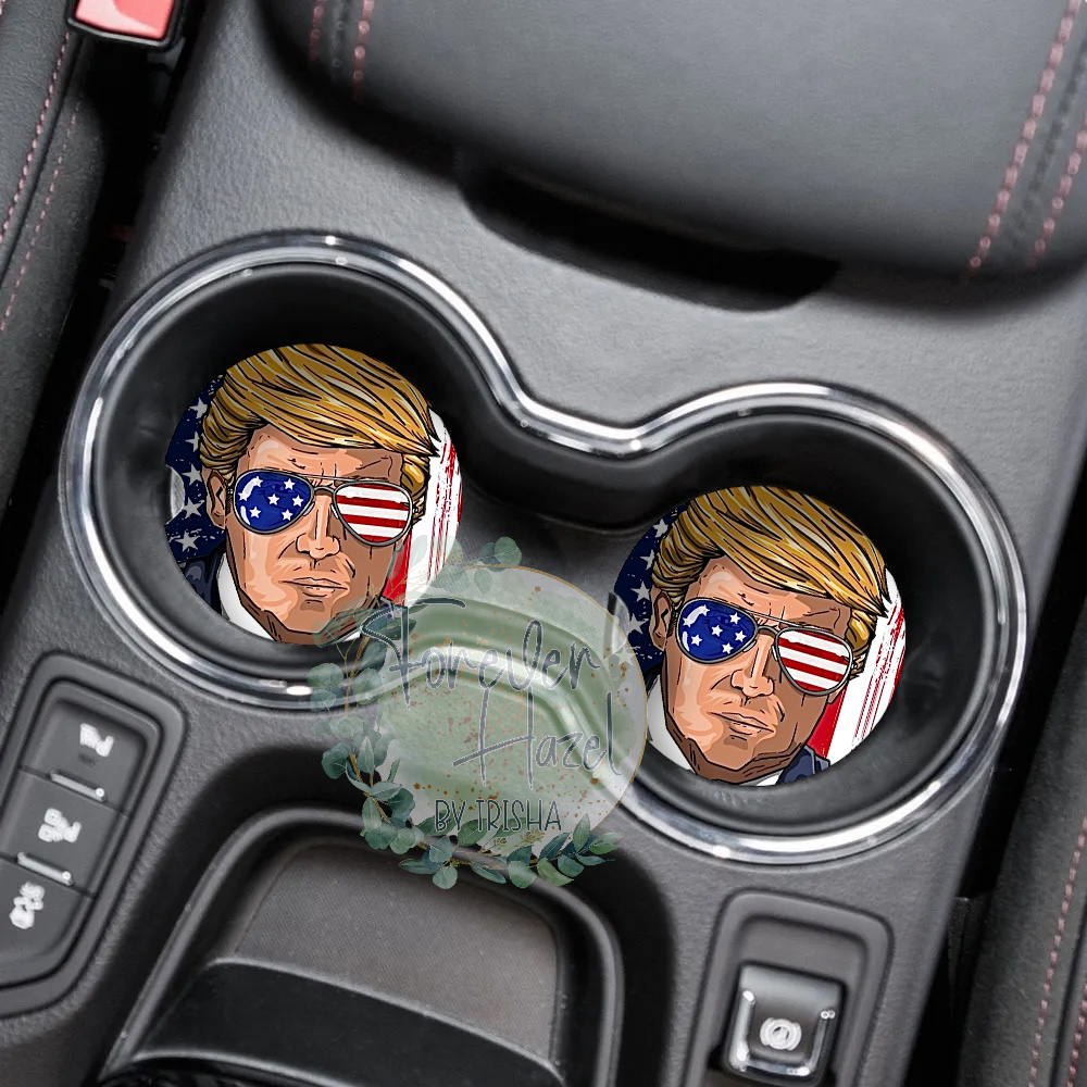 Trump Car Coaster Set
