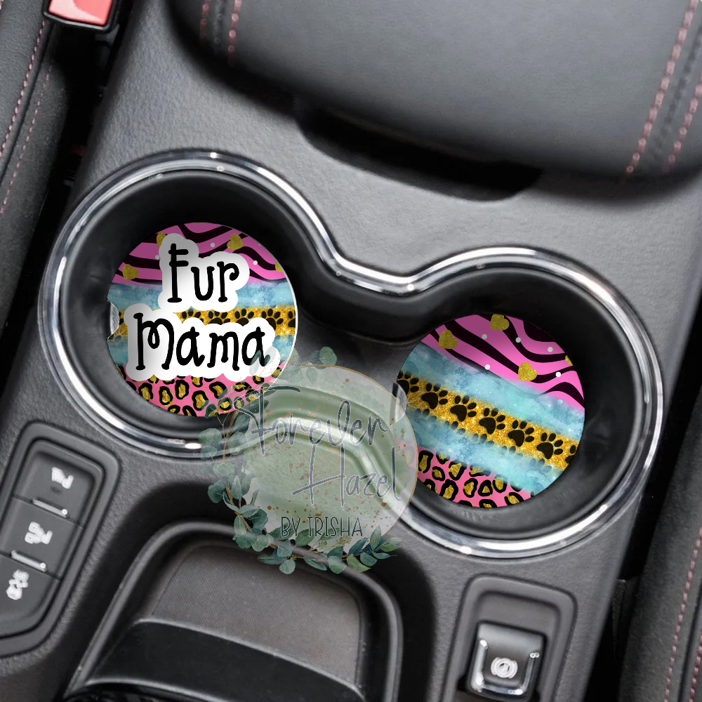 Fur Mama Car Coaster Set