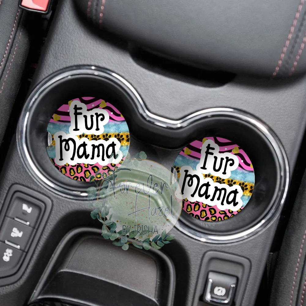 Fur Mama Car Coaster Set