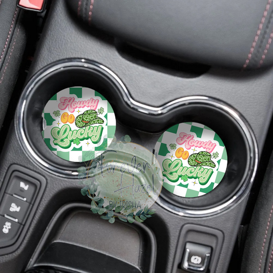Howdy Go Lucky Car Coaster Set