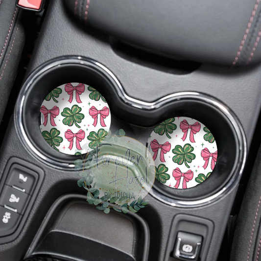 Clovers and Coquettes Car Coaster Set