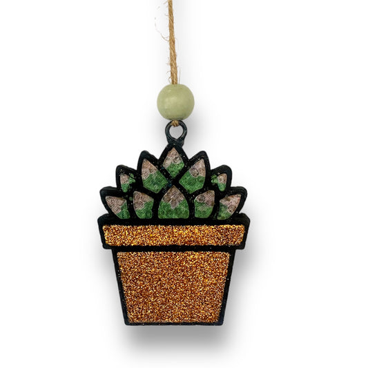 Glittery Potted Succulent Freshie
