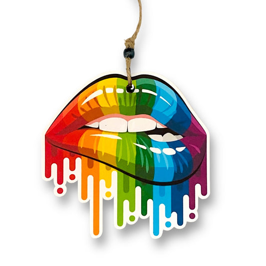 Rainbow Drippy Lips Freshie