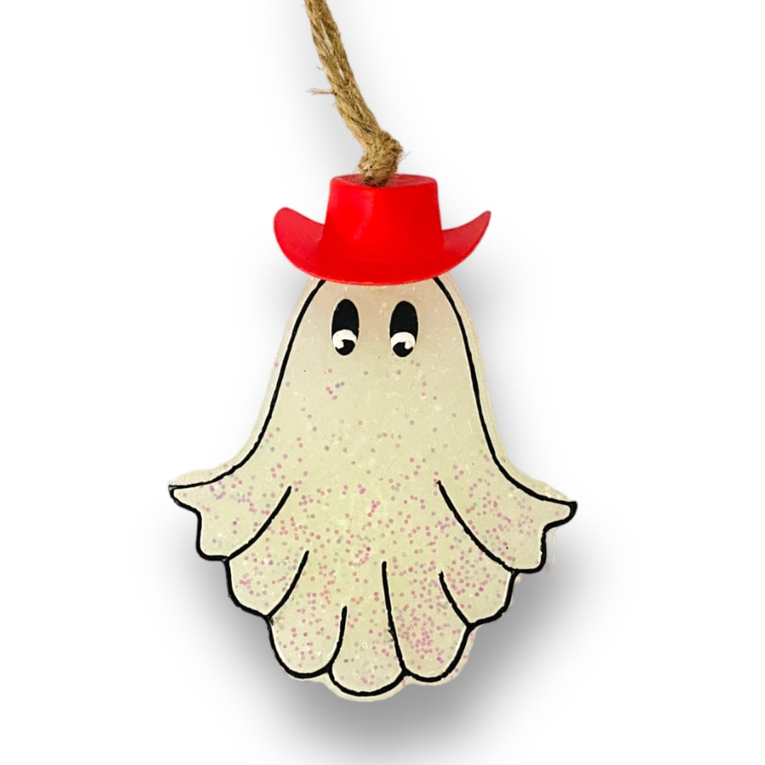 Ghost In Cowboy Hat Freshie