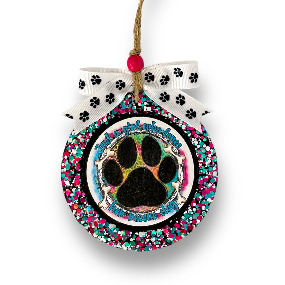 Just A Girl Who Loves Her Rescue Dog Freshie