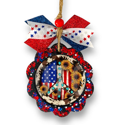 Peace Sign Patriotic Freshie