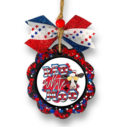 Patriotic Red, White & Moo Freshie