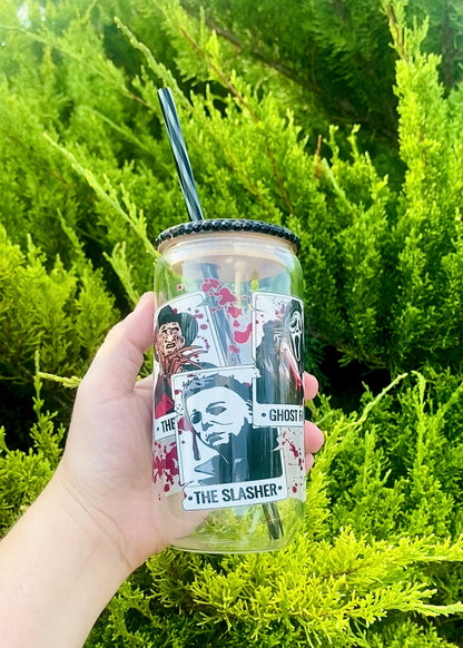 Horror Cards 16oz Glass Can