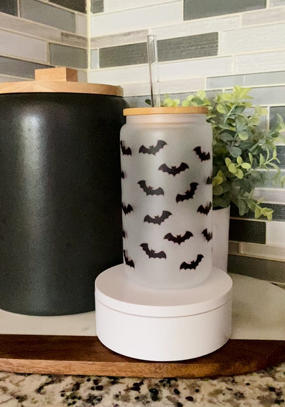 Nightmare Before Coffee 16oz Frosted Glass Can