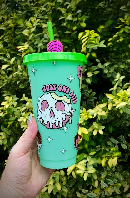 Just One Bite Color Changing Plastic Tumbler
