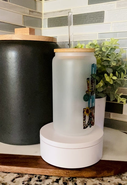 I'm Not A Hot Mess I'm A Spicy Disaster 16oz Frosted Glass Can