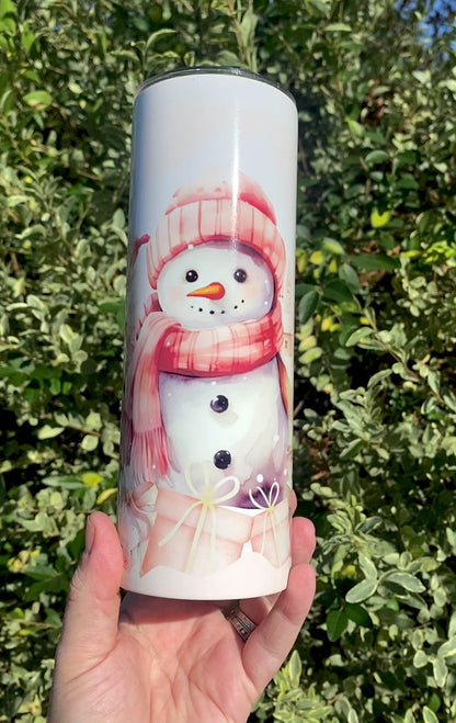 Snowman Winter Scene Tumbler