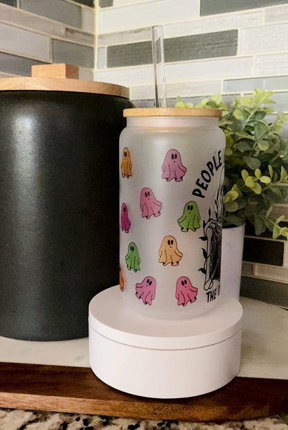 People Give Me The Creeps 16oz Frosted Glass Can