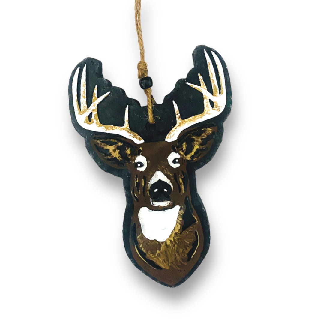 Hand-Painted Deer Freshie | Buck Head freshie